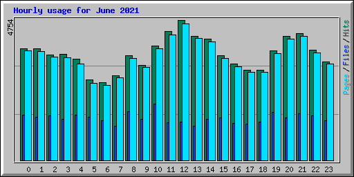 Hourly usage for June 2021