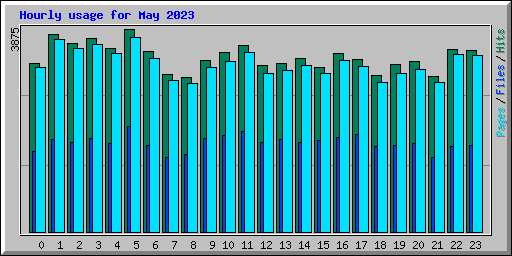 Hourly usage for May 2023